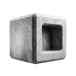 Realistic Concrete Cinder Block 3D Icon for Construction