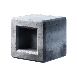 Concrete Cinder Block 3D Icon | Realistic Building Material