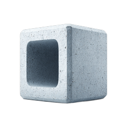 Concrete Cube with Hollow Cavity Icon