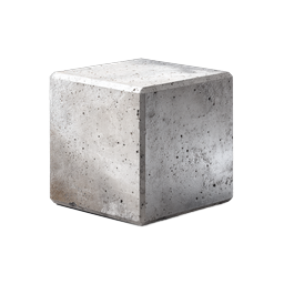 Realistisches Betonwürfel-Icon - 3D-gerenderter Baustein