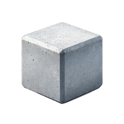 Realistic Concrete Cube 3D Icon for Construction Design