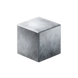 Realistic Concrete Cube 3D Icon - Building Material Design