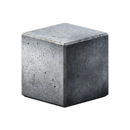 Realistic Concrete Cube Icon - 3D Building Block