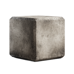 Realistic Concrete Cube Icon - 3D Building Material