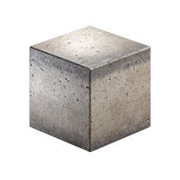 Realistic Concrete Cube Icon | 3D Building Material