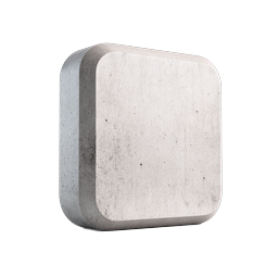 Realistic Concrete Cube 3D Icon