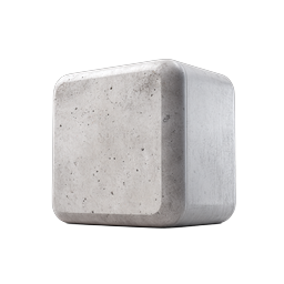 Realistic Concrete Cube 3D Icon | Stone Block Design