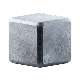 Realistic Concrete Cube 3D Icon for Construction