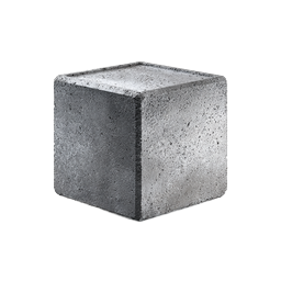 Realistic Concrete Cube 3D Icon | Building Material