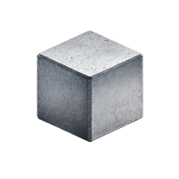 Realistic Concrete Cube 3D Icon | Building Material Design