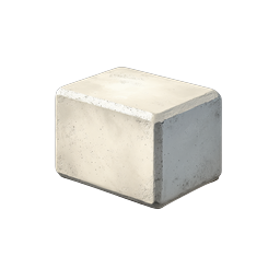 Realistic Concrete Cube 3D Icon