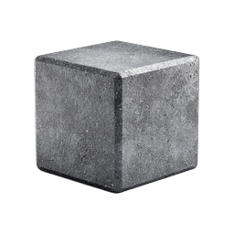 Realistic Concrete Cube 3D Icon - Stone Block