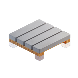 Modern 3D Concrete Display Platform with Glass Legs