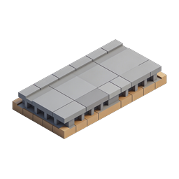 Concrete Foundation Isometric Construction Icon