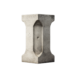 Realistisches Betonpodest-Icon mit vertiefter Nische