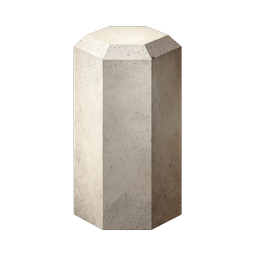 Hexagonal Concrete Pillar Icon | Realistic 3D Render
