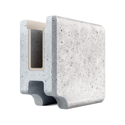 Concrete USB Drive Icon - Realistic 3D Render
