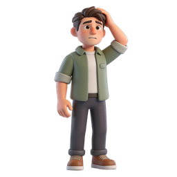 Confused Person Icon for Emotional Representation