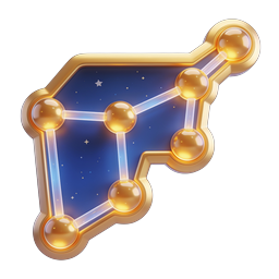 Constellation Arrow Icon - Celestial Big Dipper Design