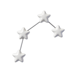 Clay-Style Constellation Stars 3D Icon