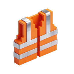 Construction Barrier Safety Icon | 3D Isometric Design