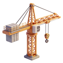 Dynamic Construction Crane Icon for Industrial Use
