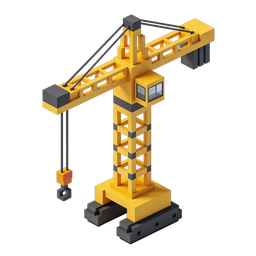 Construction Crane Icon for Architectural Use
