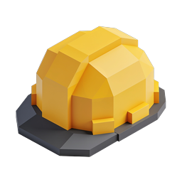 Biểu tượng mũ bảo hộ công trình | Mũ bảo hiểm 3D Low-Poly