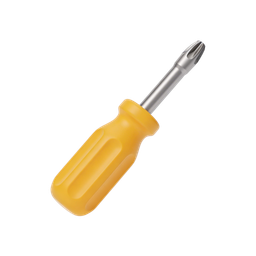 Realistic Yellow Screwdriver Icon for DIY Projects