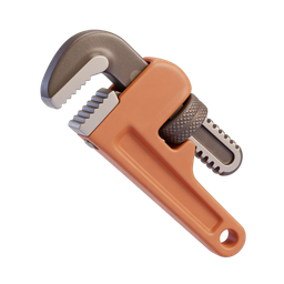 Stylized Pipe Wrench Icon for Plumbing Services