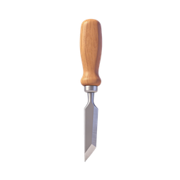 Wooden Handle Chisel Icon for Crafting Projects