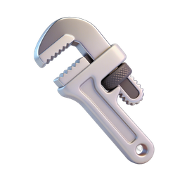 Stylish Wrench Icon for Repair and Construction Services