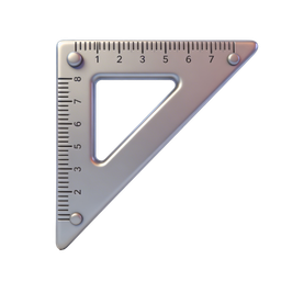 Triangle Ruler Icon - Precision Geometry Tool