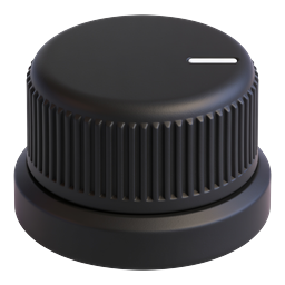 Realistic 3D Control Knob Icon | Volume Dial