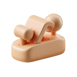 Clay 3D Control Lever Switch Icon - Mechanical UI Element