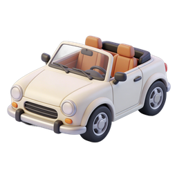 Charming Convertible Car Icon for Creative Projects