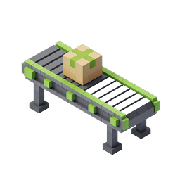 Isometric Conveyor Belt Box Shipping Logistics Icon