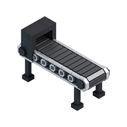 Industrial Conveyor Belt 3D Isometric Icon