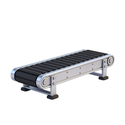 Industrial Conveyor Belt 3D Icon for Logistics Design