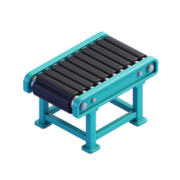 Conveyor Belt 3D Isometric Industrial Icon