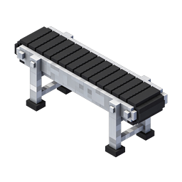 Industrial Conveyor Belt Isometric 3D Voxel Icon