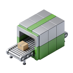 Isometric Conveyor Belt Factory Machine Icon