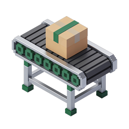 Conveyor Belt Package Delivery Isometric 3D Icon