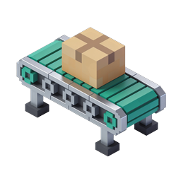 Isometric Conveyor Belt with Package Icon | 3D Logistics