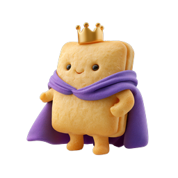 Icône Cookie King - Mascotte biscuit royal avec couronne et cape