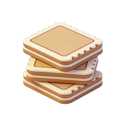 Stacked Cream-Filled Cookies Icon - Sweet Bakery 3D Design