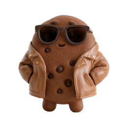 Cool Cookie Character with Sunglasses 3D Icon