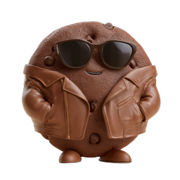 Cool Cookie Character Icon - 3D Mascot with Sunglasses