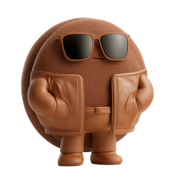 ไอคอนตัวละครมาสคอตแจ็คเก็ตหนังสุดเท่ - 3D Render