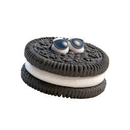 Cool Oreo Cookie Icon with Sunglasses | 3D Food Icon